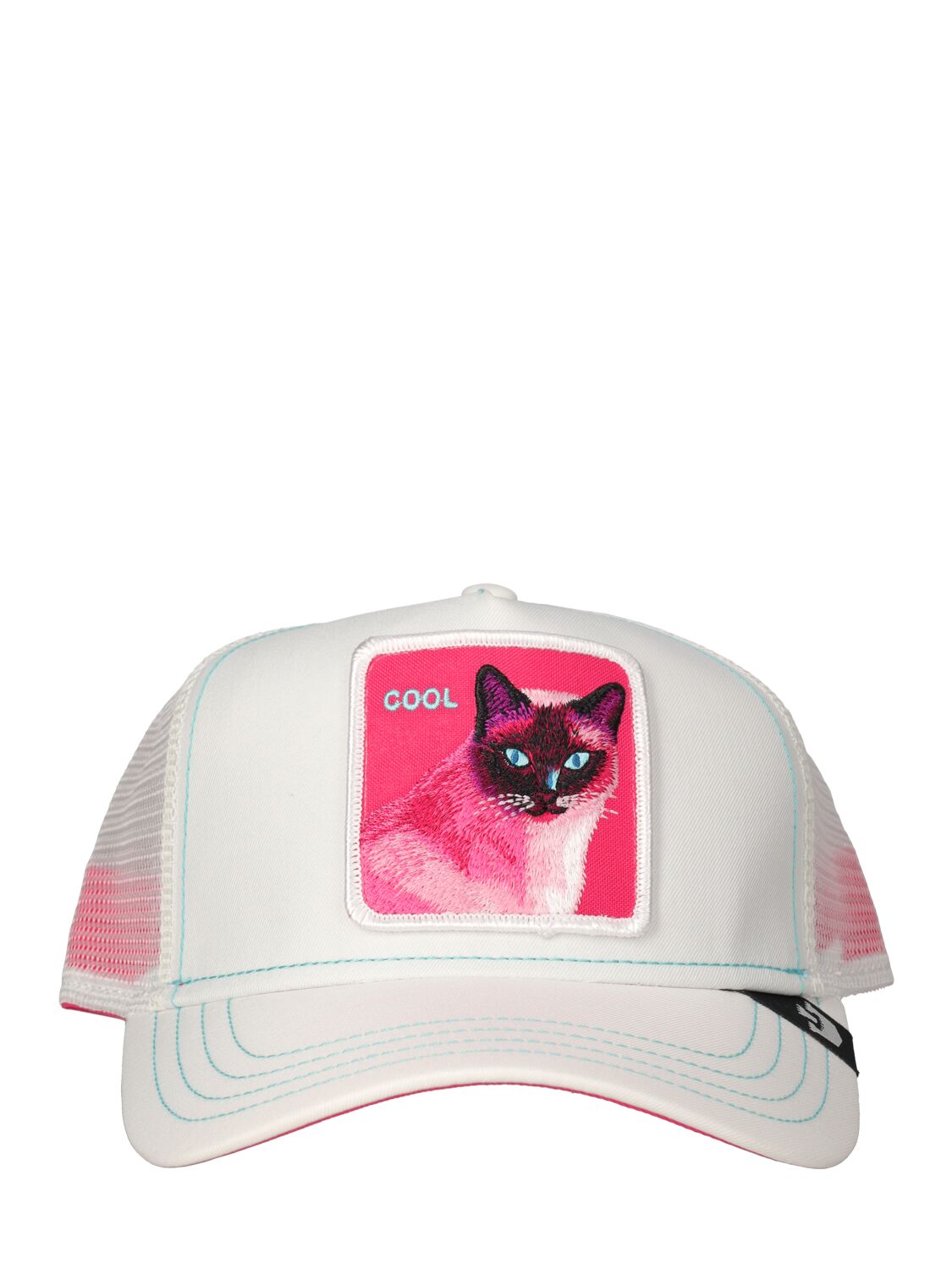 Goorin Bros Kitty Acid Trip Cap W/patch In White,pink