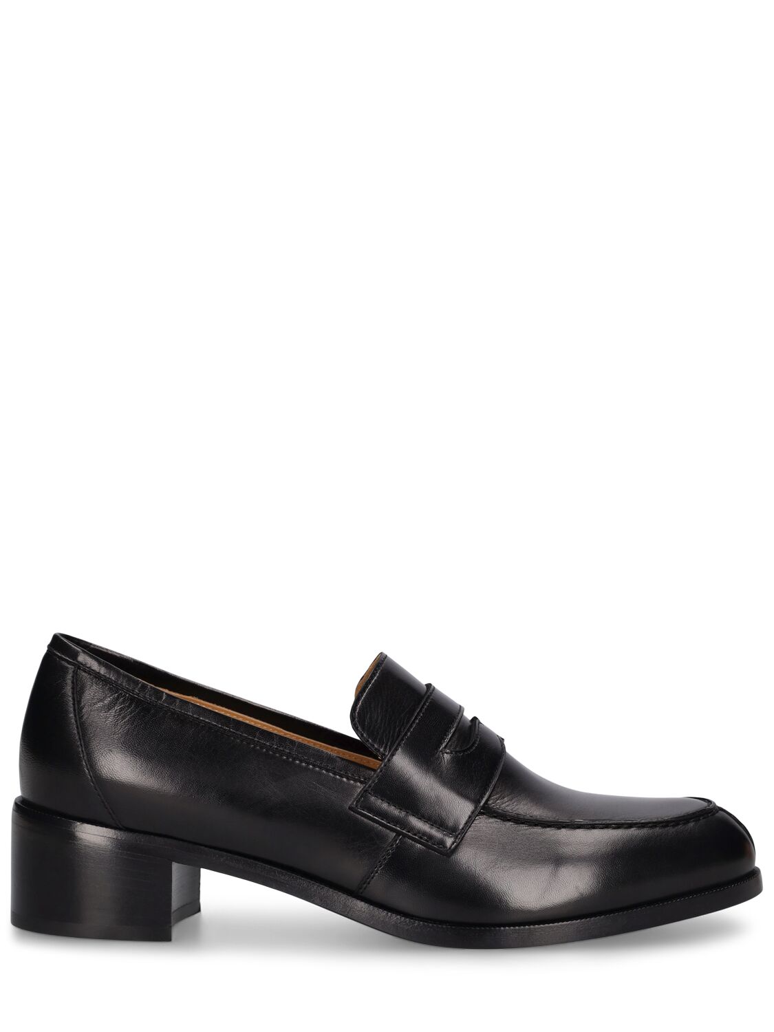The Row 45mm Vera Leather Loafers In Black