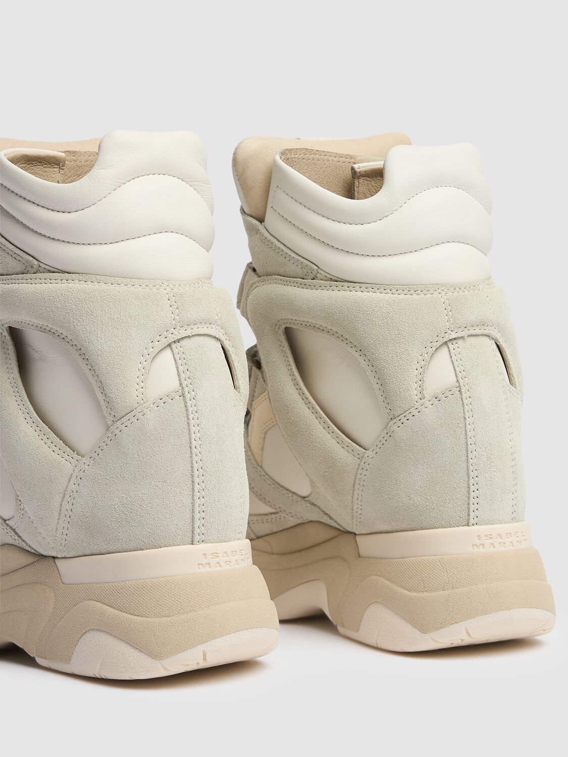 Isabel Marant Balskee High-top Leather Sneakers In White