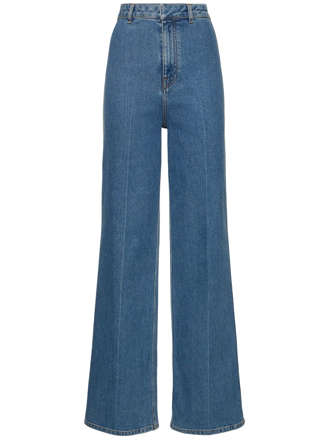 Philosophy Di Lorenzo Serafini High Waist Denim Wide Leg Jeans In Blue