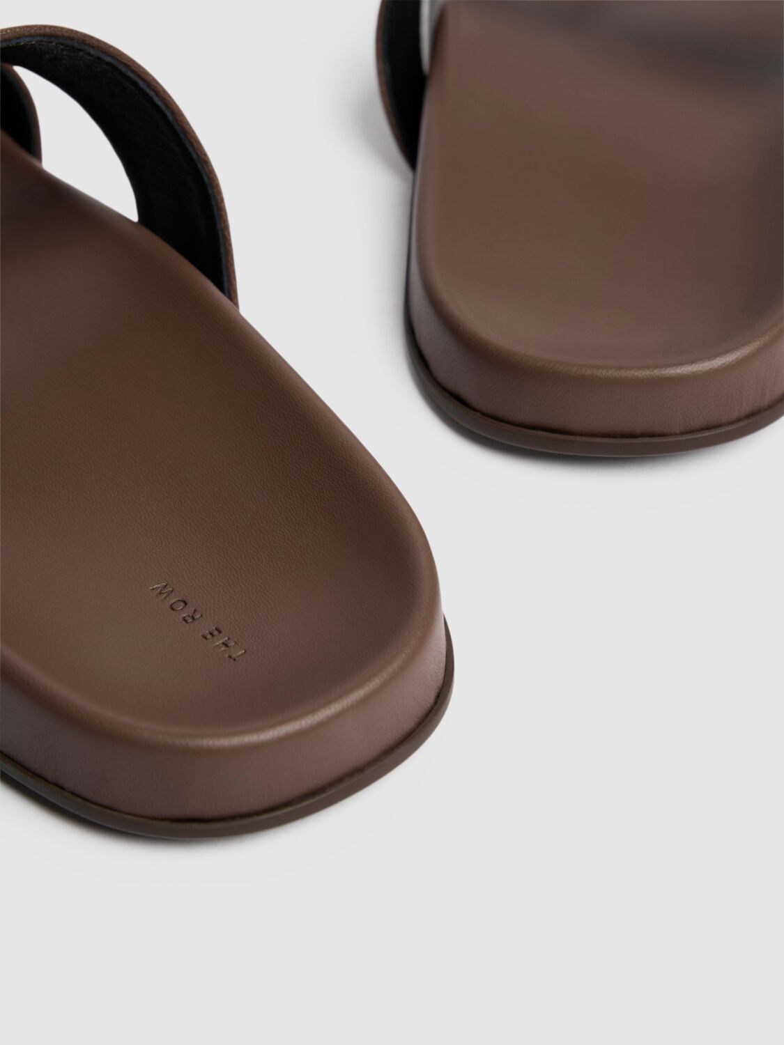 Shop The Row Hugh Leather Sandals In Light Brown