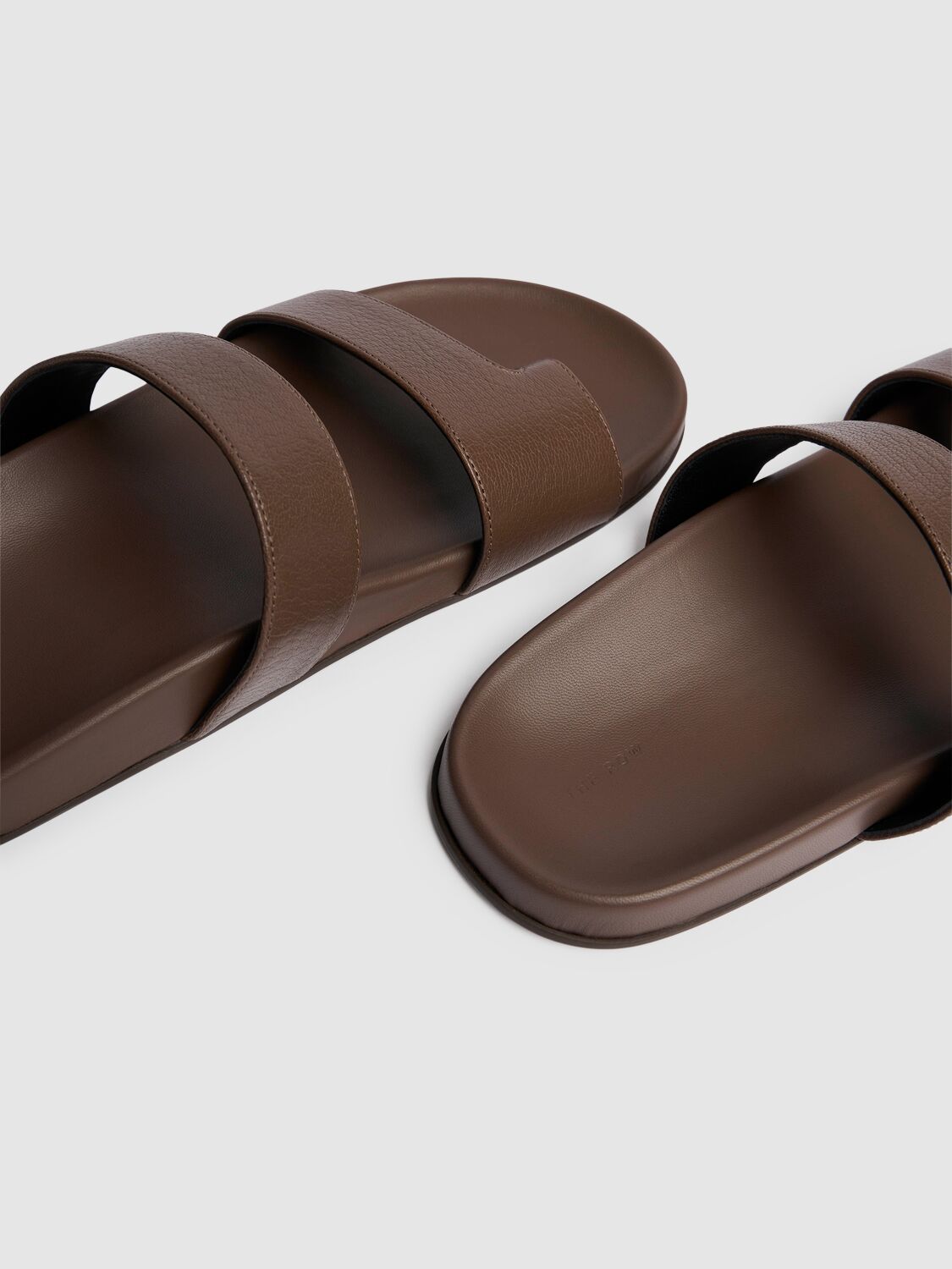 Shop The Row Hugh Leather Sandals In Light Brown