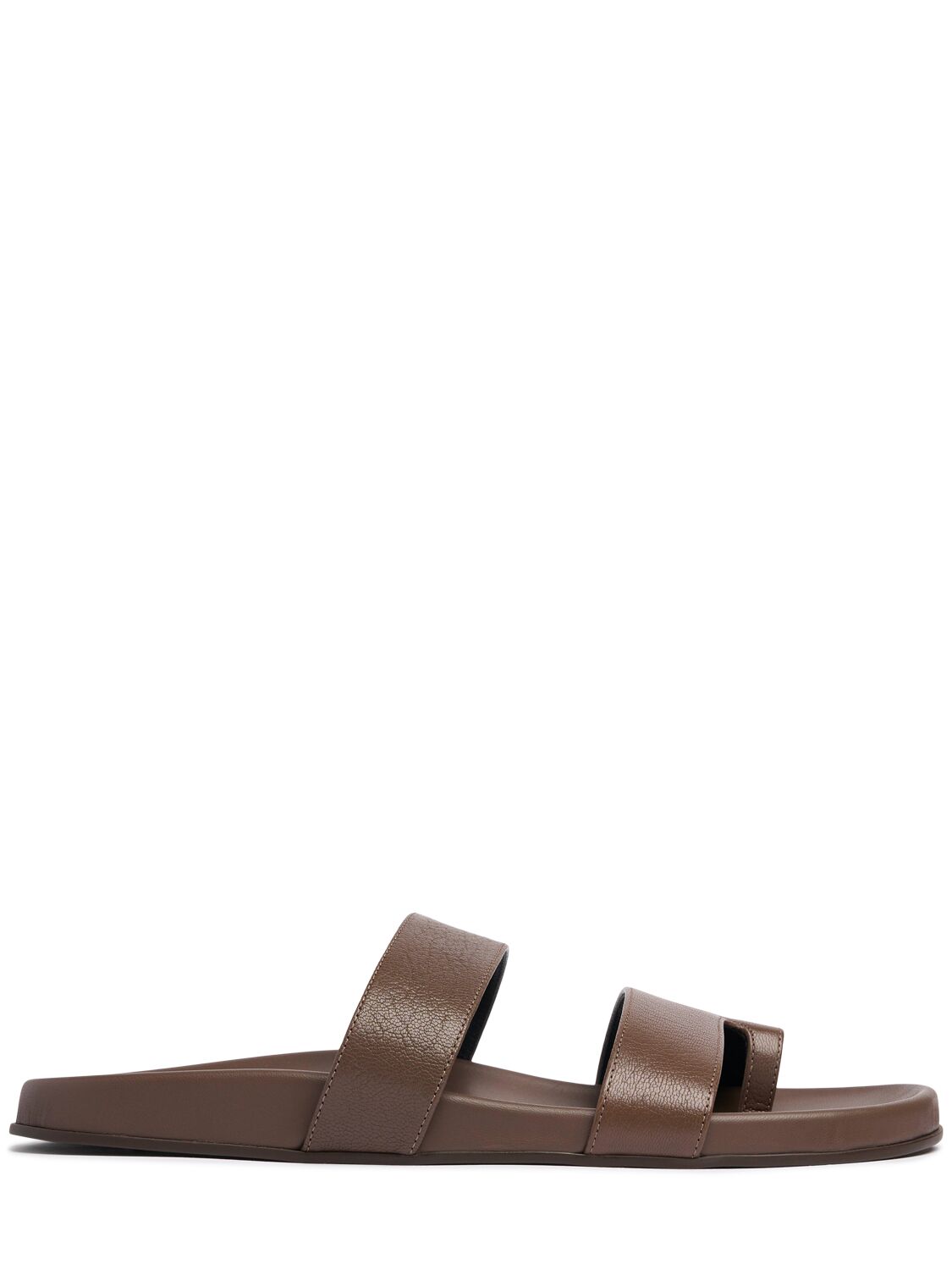 Shop The Row Hugh Leather Sandals In Light Brown