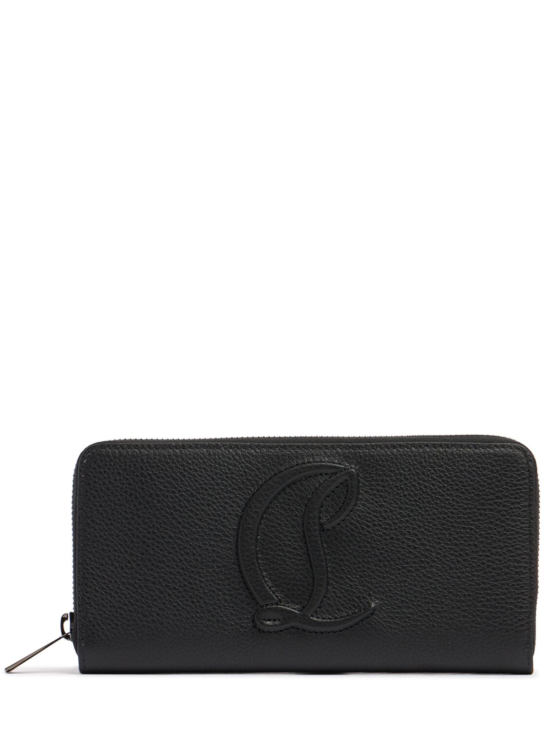 Christian Louboutin By My Side Long Leather Wallet W/logo In Black
