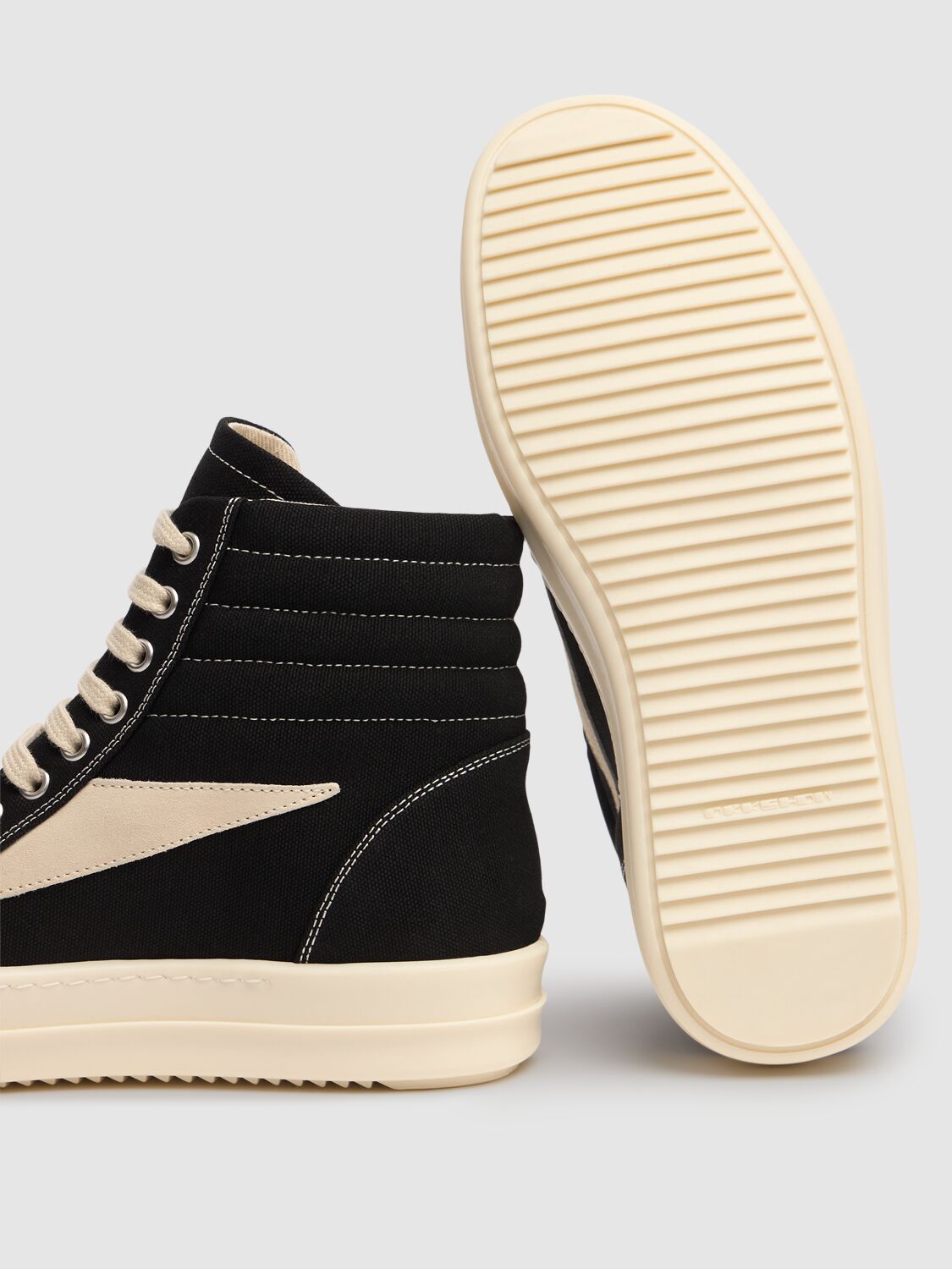 Rick Owens Drkshdw Drkshdw By Rick Owens Woman Sneakers Black Size 8 Textile Fibers In Black/white