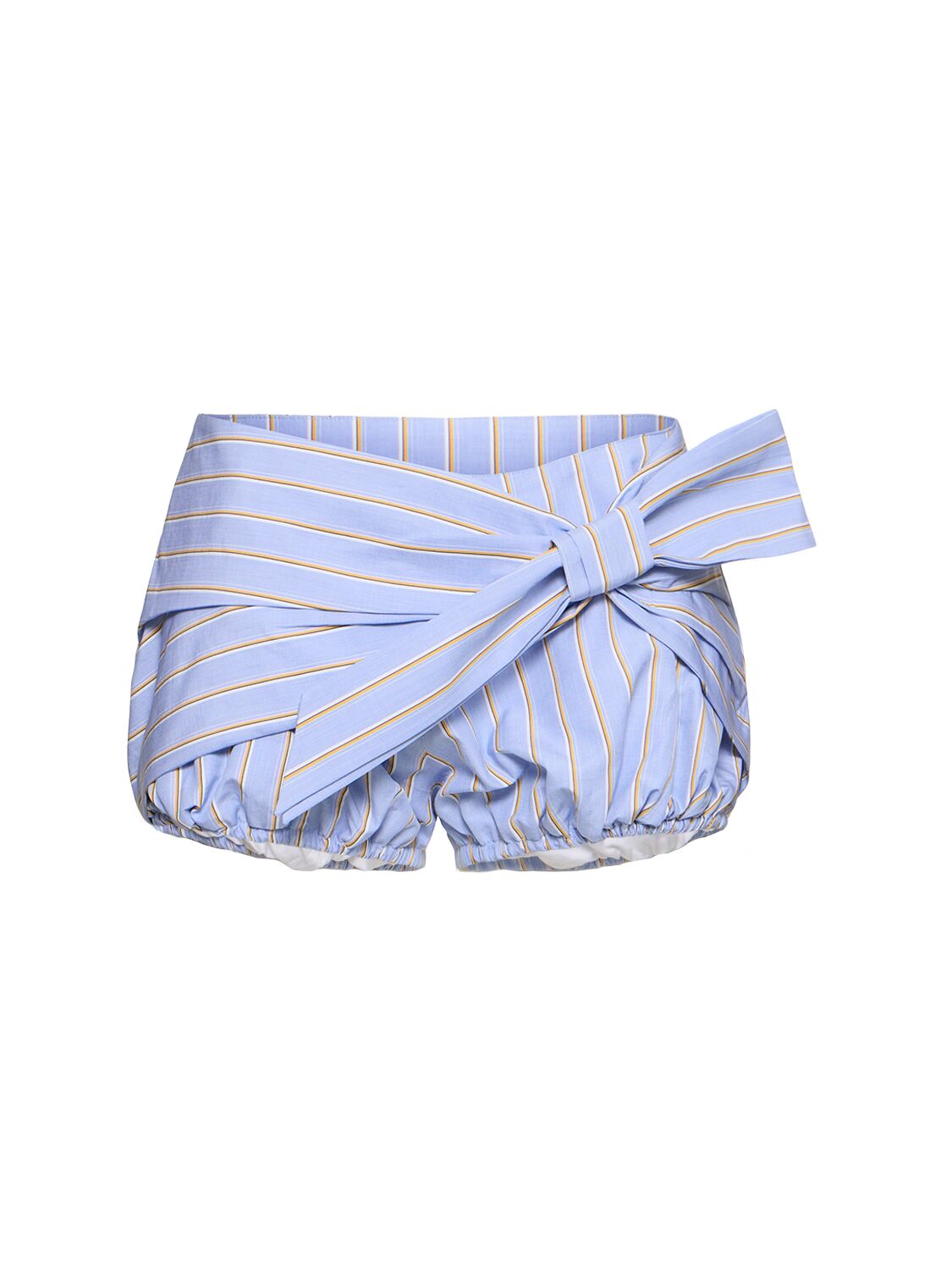 Rabanne Striped Cotton Poplin Shorts In 蓝色/多色