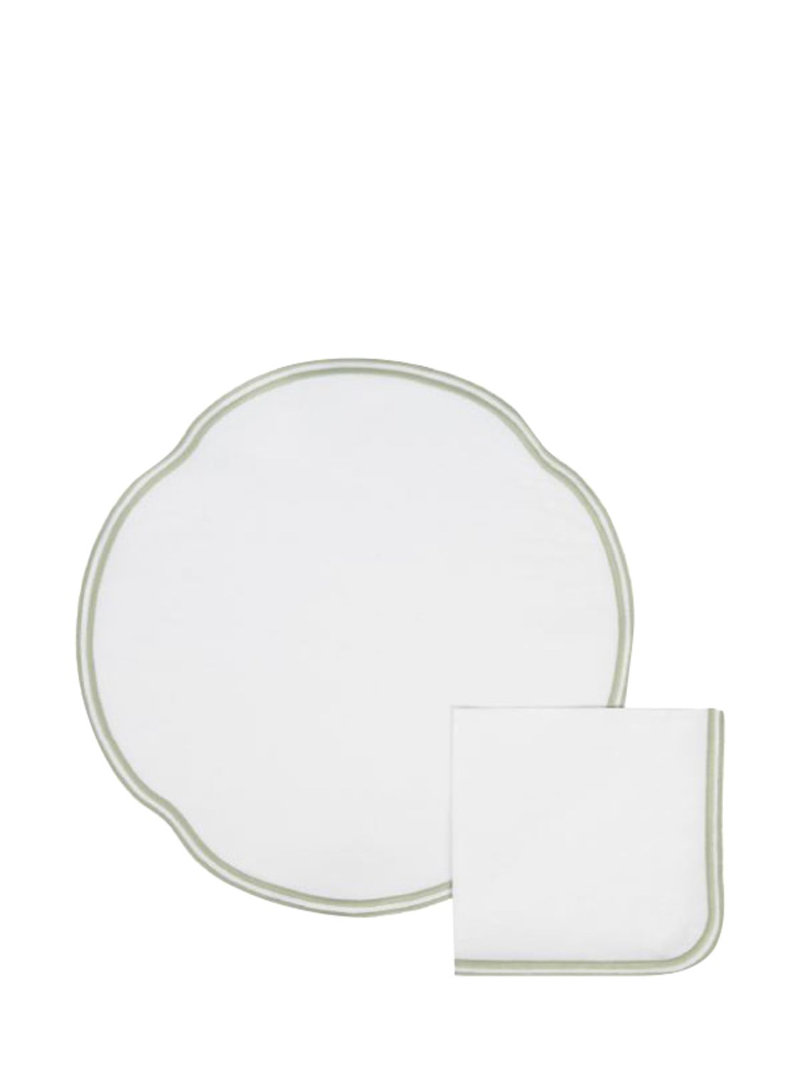 Armani Collezioni Raspberry Tablemat Set In Bianco,cedro