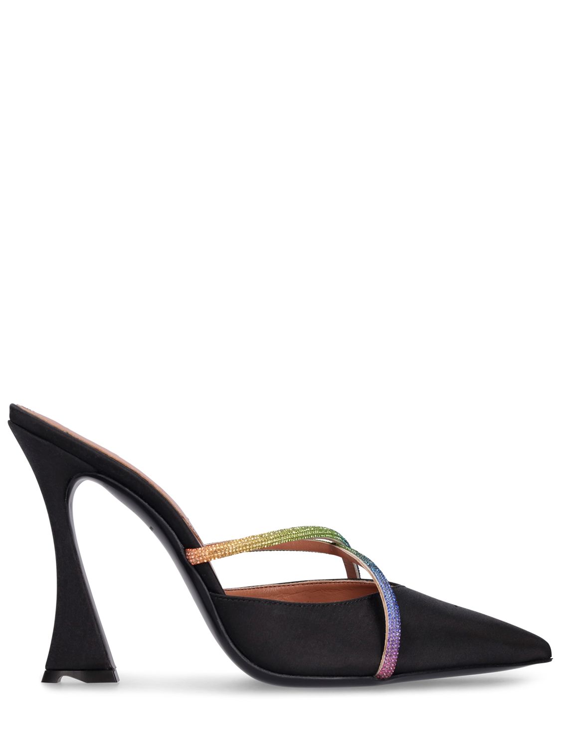 100mm Ella Satin & Crystal Mules