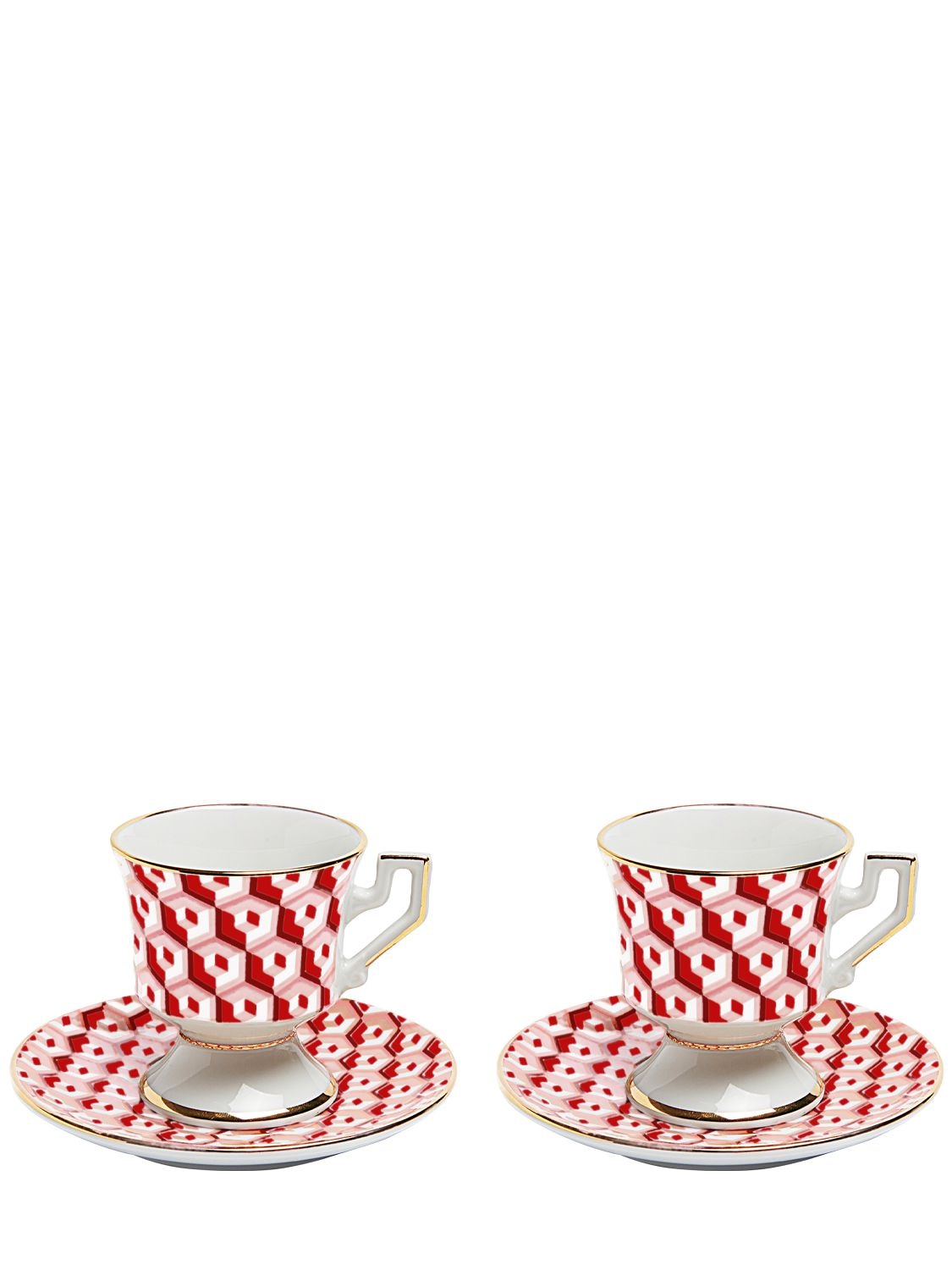 LA DOUBLEJ SET OF 2 ESPRESSO CUPS & SAUCERS